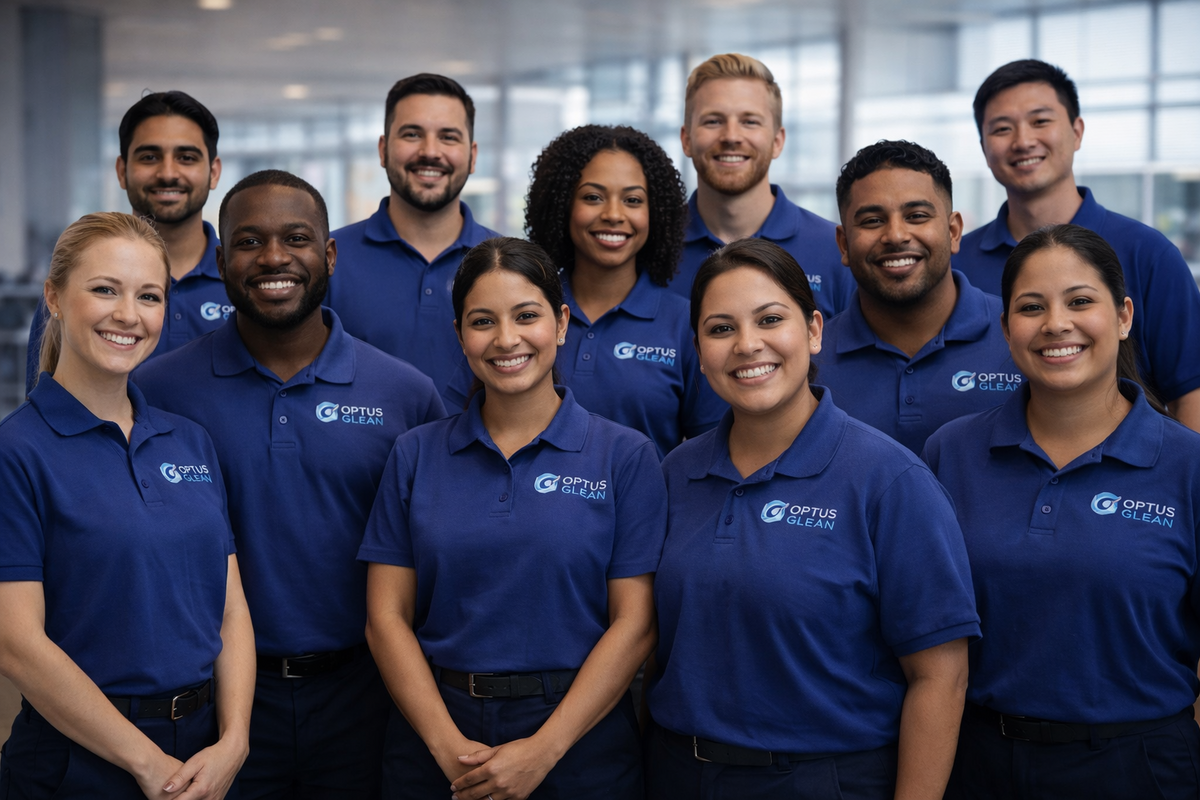 Optus Glean UK cleaning team